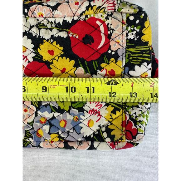VERA BRADLEY Stephanie Poppy Fields Shoulder Bag Handbag Tote Zippered Pockets - Picture 5 of 8